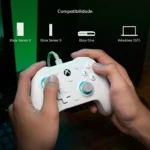 Controle GameSir G7 SE com Fio para Xbox One Series S X PC Hall Effect Botões Mecânicos Cor Branco