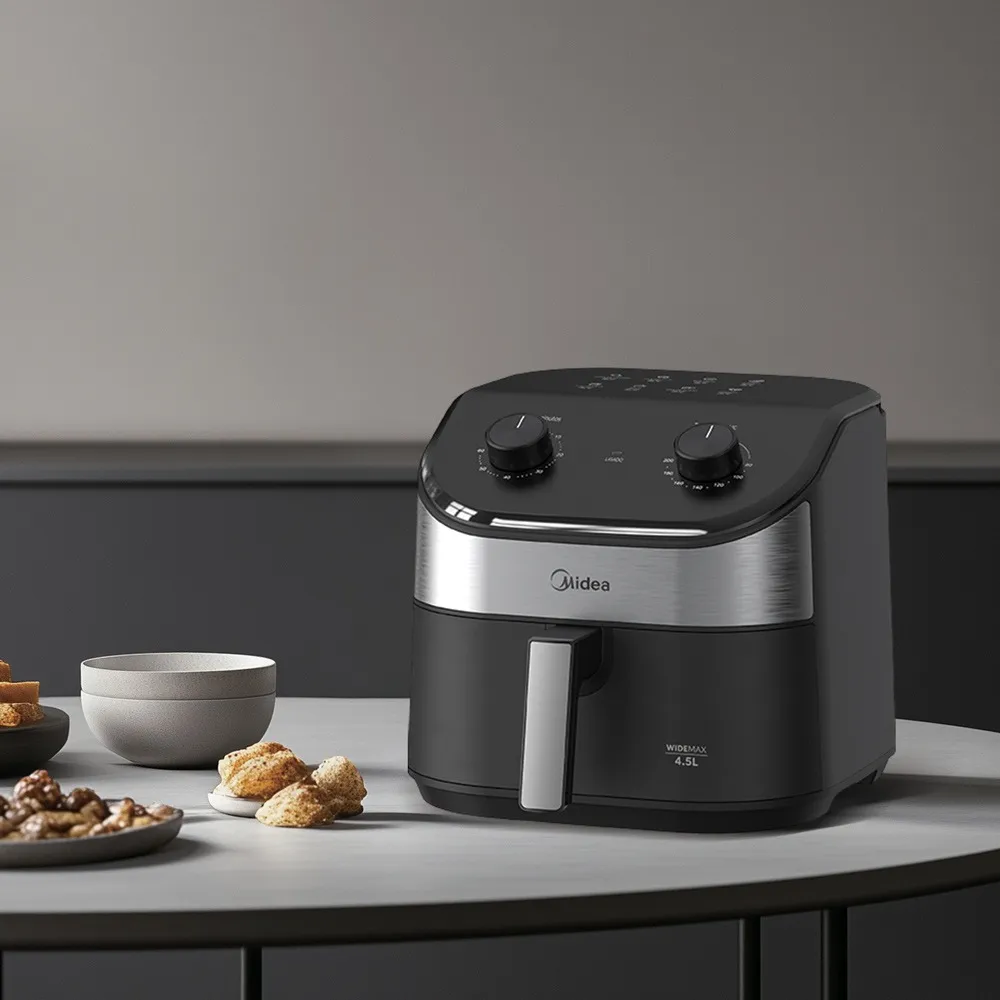Fritadeira Air Fryer 4 5l Widemax Com Interior De Alumínio 1500w Midea Visão
