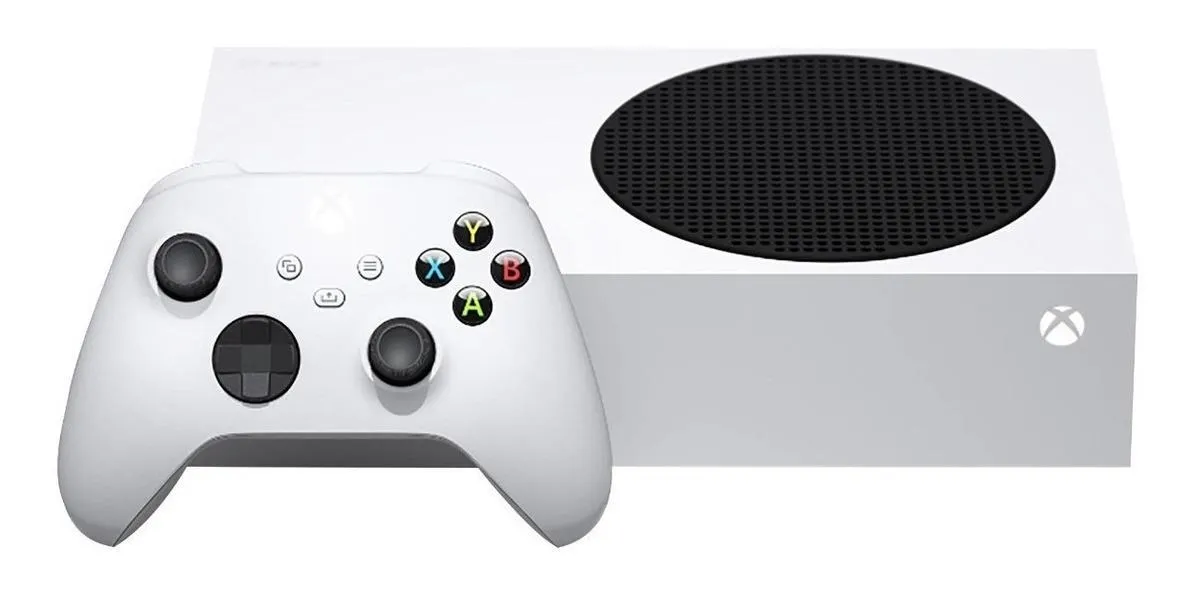 Microsoft Xbox Series S 512gb Standard Cor Branco deitado