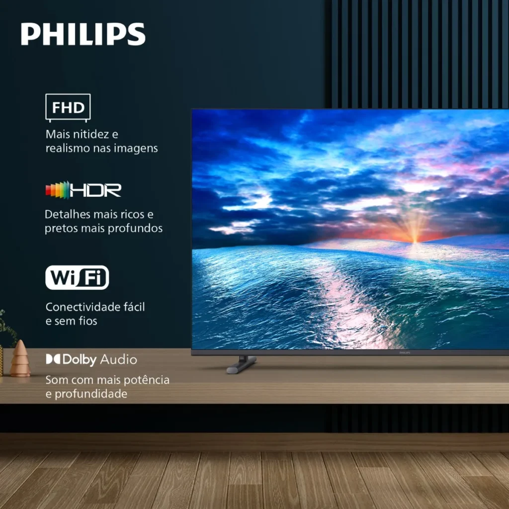 Smart TV Philips 43 Full HD 43PFG6910 78 Wi Fi detalhes