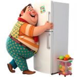 Feliz com a geladeira